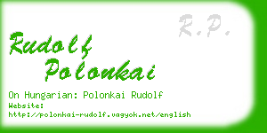 rudolf polonkai business card